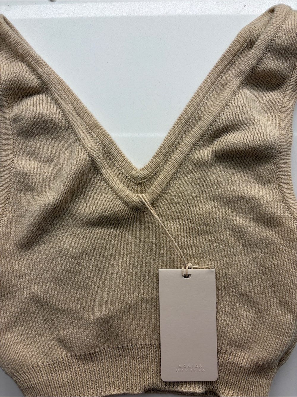 Monica Cordera Wool Top in Beige